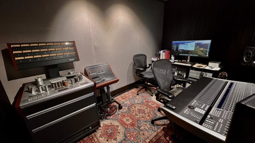 Professional SSL mixing console with LED meters